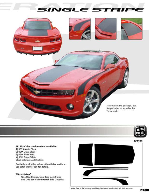  chevy camaro rally throwback / 3m vinyl graphics decals stripes emblem trim kit