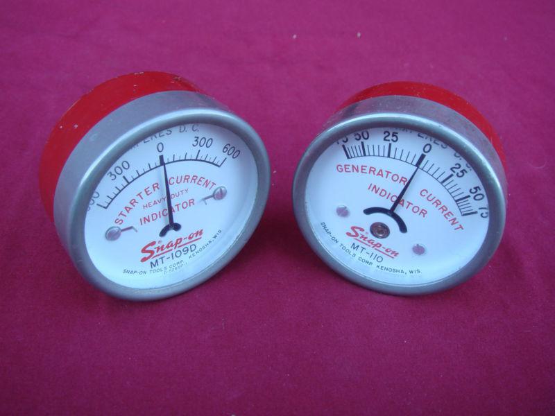 Vintage snap on starter and generator current indicators mt-109d  mt110