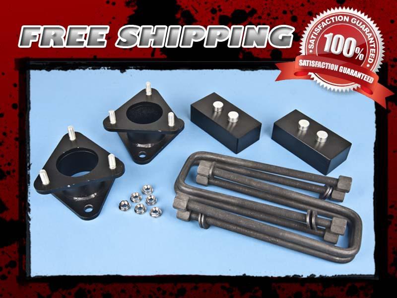 Carbon steel coil spacer lift kit front 3.5" rear 3" block ubolt 4x2 2wd 4x4 4wd