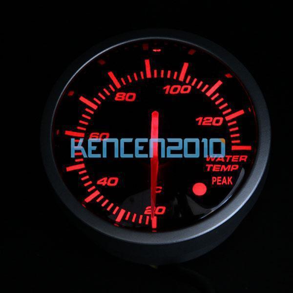 Water temp temperature gauge car red white led for face black electrical 
