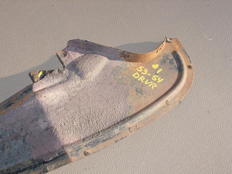 1953 1954 CHEVROLET 53 CHEVY 54 DRIVER LEFT FENDER LONG TIRE SPLASHPAN PANEL OEM, US $45.00, image 2