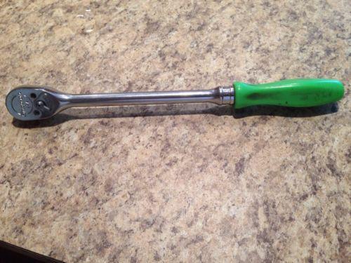 Snap on 3/8" long classic green hard handle ratchet fl836