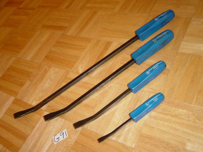 Cornwell tools 4 piece pry bar set blue handle