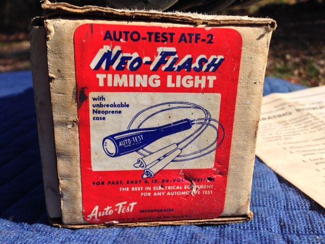 Vintage timing light neo flash for 6v, 12v or 24v testing