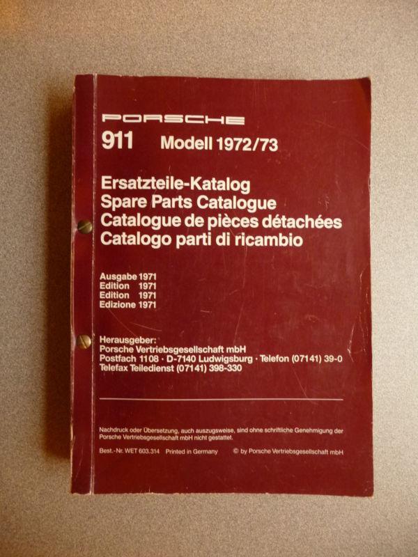 Find Porsche 911 1972 and 1973 Spare Parts Catalog in Cumming