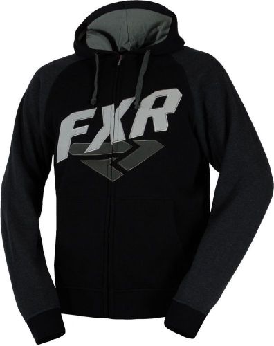 Fxr mens compete black/charcoal hoodie hoody sweatshirt-m-l-xl-2xl-xxl- 3xl -new