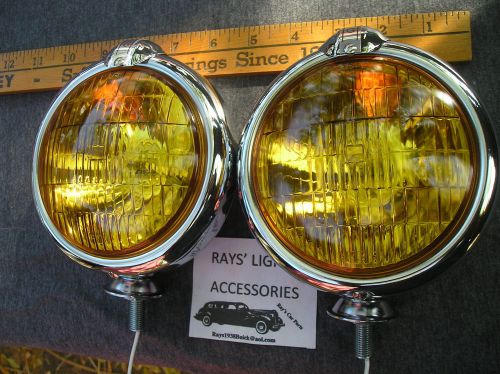 New small of 12 - volt amber vintage style fog lights with fog cap on lights !