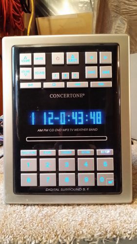 Concertone zx500 dvd,cd,mp3,am,fm,weather band player stereo radio system