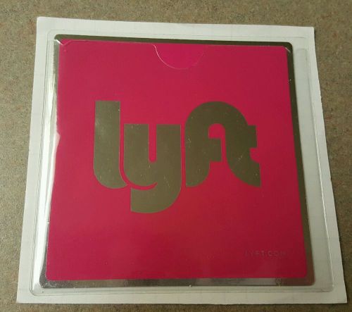 New original lyft non-adhesive logo emblem placard / trade dress