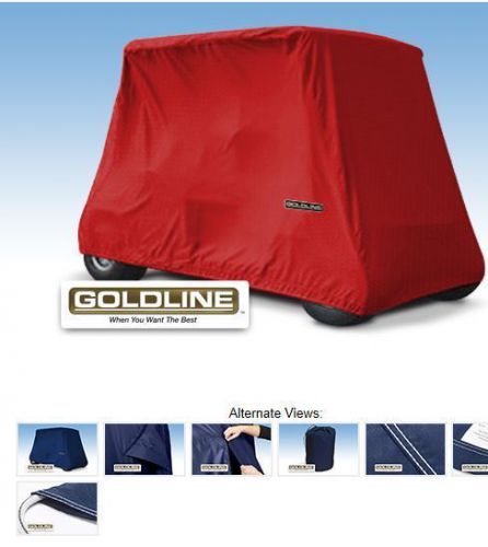 Goldline premium 4 person passenger golf car cart storage cover, red