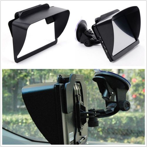 Auto windshield 6-7" gps sun shade visor screen shield reflection resist clip