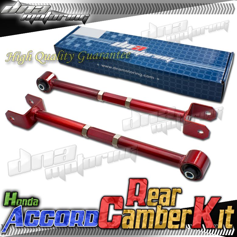 Adjustable steel alloy rear suspension camber kits/arms 08-11 accord/tl/tsx red