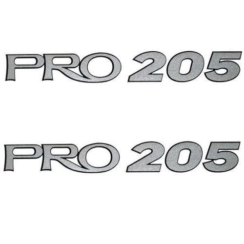 Tracker pro 205 silver boat decals (pair)