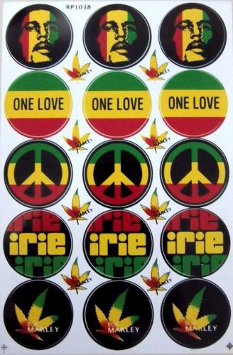 Vc*56 buy 2 get 1 free peace sticker bike reggae motorcycle rasta decal bob sign