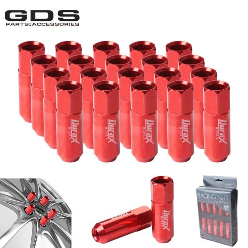 20x aluminum racing wheel lug nuts 60mm m12x1.5 red for ford honda acura toyota