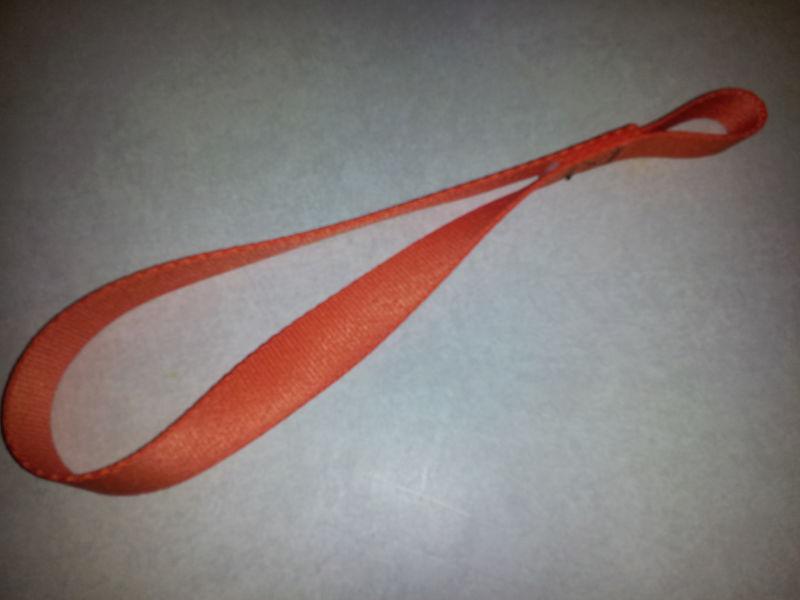 Orange atv winch hook strap. usa made use on warn, ramsey & country mile winches