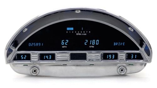 Dakota digital dash &#039;56 1956 ford f100 pickup truck gauge cluster vfd3-56f-pu-o