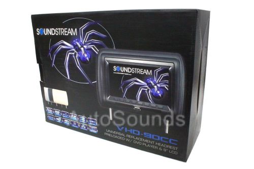 Soundstream vhd-90cc 9&#034; universal replacement headrest monitor dvd player remote
