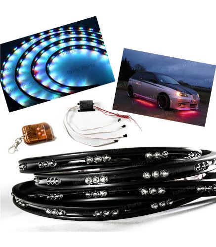 Led under car glow underbody neon light strip kit 7 color 48&#034; x 2 &amp; 36&#034; x 2 - y