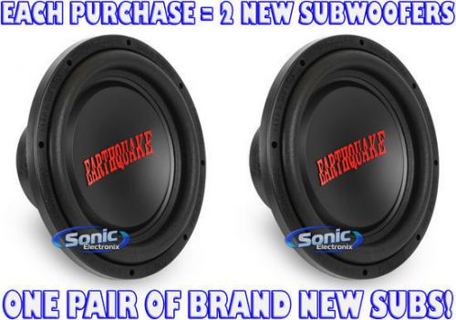 2) earthquake sound tremor-x124 1250w 12" tremor-x series car subwoofers