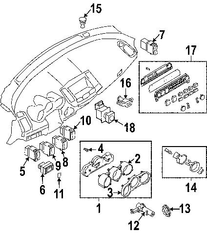Nissan 25570cr900 genuine oem mirror switch