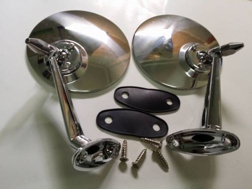 Find A Pair Classic Car Chrome Bullet Wing Mirrors Racing Vintage Style In Pl Singapore For Us 