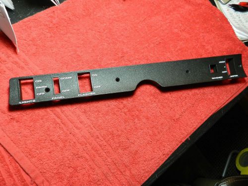Restored textured re-lettered dash switch panel 68-69 roadrunner/gtx/satellite