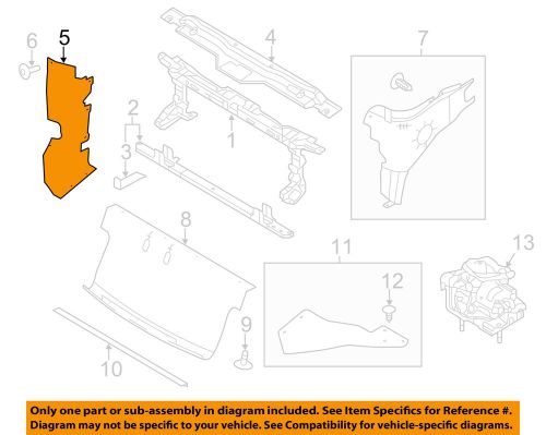 Ford oem 11-14 f-150 radiator support-side shield right al3z8310a