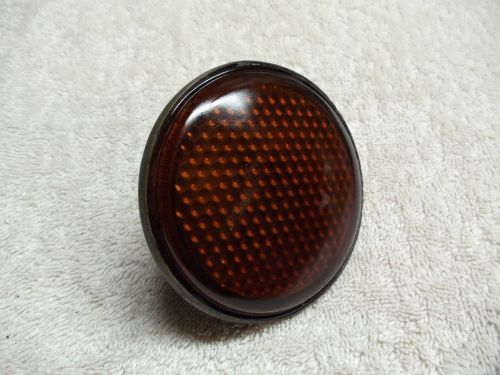 ~1~vintage~antique~1920's 1930's 1940's hexagon/honeycomb amber glass reflector~