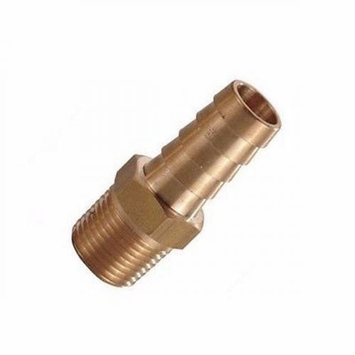 3/8 barb x 1/4" male npt brass straight water oil gas air fuel boat fitting _69