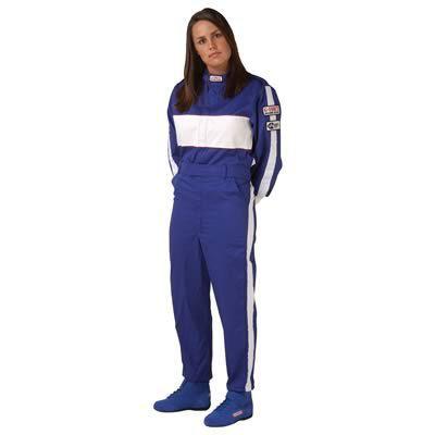 G-force driving suit one-piece single layer fire retardant cotton youth lg blue