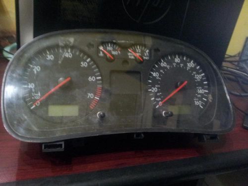 Volkswagen jetta speedometer cluster; (cluster), 2.8l (6 cyl), glx, mph 00