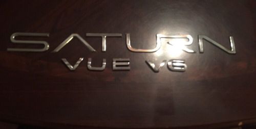 2004 saturn vue v6 rear chrome emblem logo badge sign set 02 03 04 05 06 07