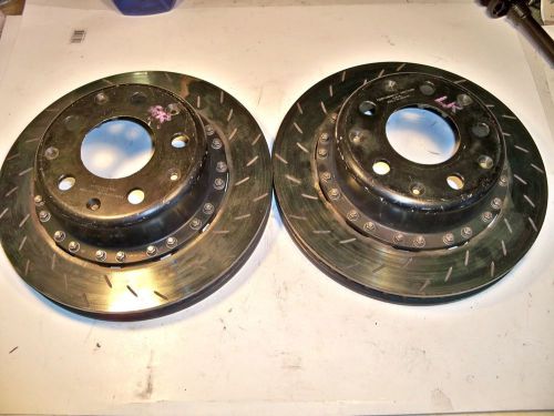 Pfc rear brake rotors &amp; hats 1 1/4" thick 12 tab style arca nascar