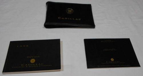 1998 cadillac deville owner manual 3/pc set&amp; black cadillac premium factory case