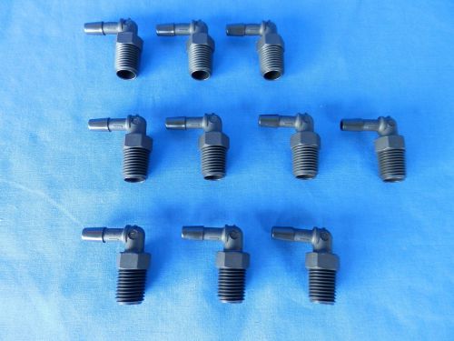 10 black nylon elbows 1/4 npt x 1/4 hb hydrogen generator hho gas dry cell
