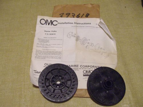 New oem omc johnson evinrude 393618 rewind pulley vintage omc 316735 384772  hl