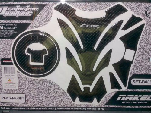 Honda cbr300 3d carbon fiber look gas cap tank pad top upper yoke 1 set