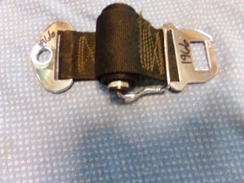1965-66 gm seat belt male  black standard strap w/ retractor single