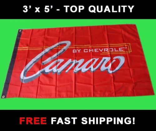 Camaro racing flag - new 3' x 5' banner - garage muscle car chevy - free ship