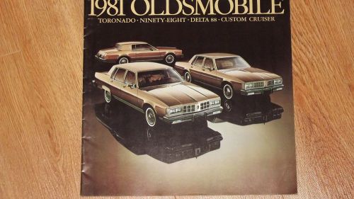 1981 oldsmobile toronado delta 88 ninety-eight cruiser original sales brochure