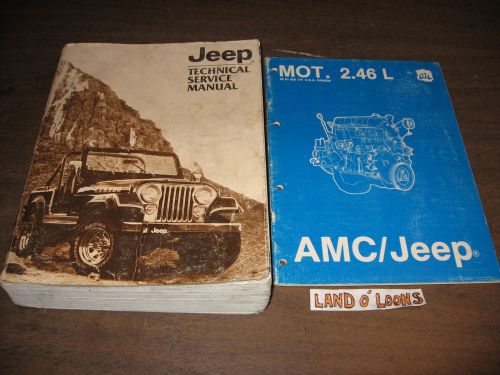 1982 jeep cherokee/wagoneer/truck/cj/scrambler shop/service manual +2.46l engsup