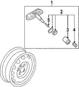 Volkswagen\audi 1k0907253d genuine oem tpms sensor