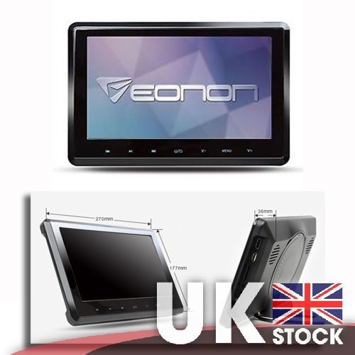 10.1&#034; headrest monitor with dvd audio player ir remote fm transmitter speaker