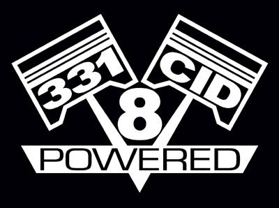 2 v8 331 cid engine piston decal set sticker emblems