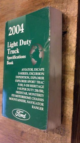 2004 ford truck f250 f350 f450 f550 factory specifications manual diesel &amp; gas