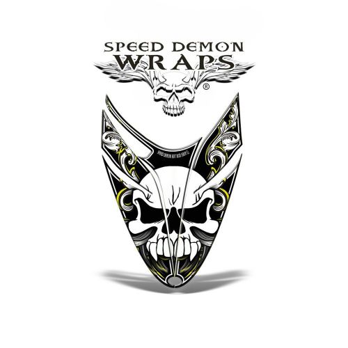 Polaris dragon skullen yellow snowmobile hood graphics wrap kit 2008-11 sdw-100h