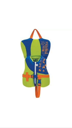 Full throttle 142100-500-000-16 infant rapid dry pfd blue/lime green