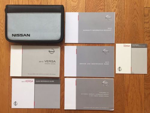 2010 nissan versa sedan hatchback owner&#039;s manual set &amp; case