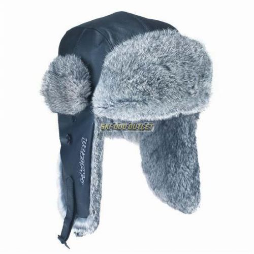 2017 ski-doo mens vintage rabbit fur hat - black
